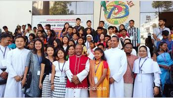 Archbishop Peter Machado Challenges the Young Students to be Youthful